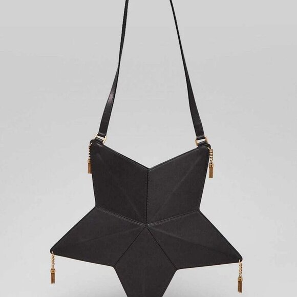 Yves Saint Laurent Black Leather Astro Star Bag - Picture 1 of 9